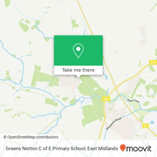 Greens Norton C of E Primary School map