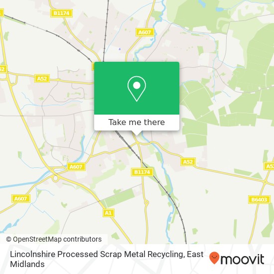 Lincolnshire Processed Scrap Metal Recycling map