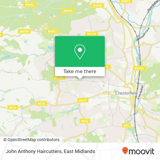 John Anthony Haircutters map