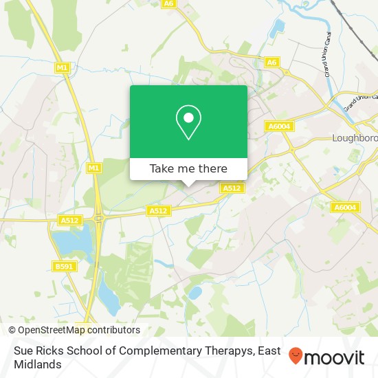 Sue Ricks School of Complementary Therapys map