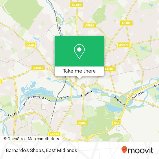 Barnardo's Shops map