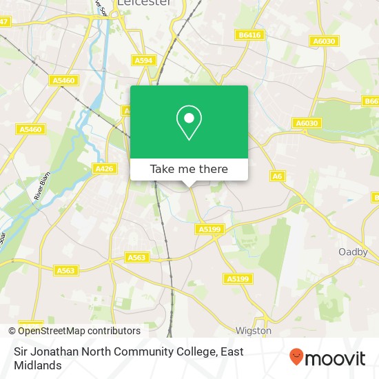 Sir Jonathan North Community College map