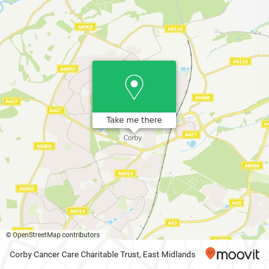 Corby Cancer Care Charitable Trust map