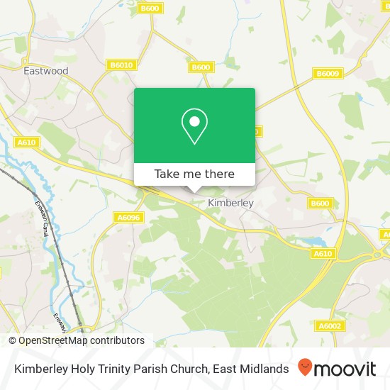 Kimberley Holy Trinity Parish Church map