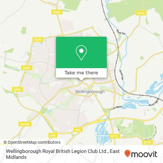 Wellingborough Royal British Legion Club Ltd. map