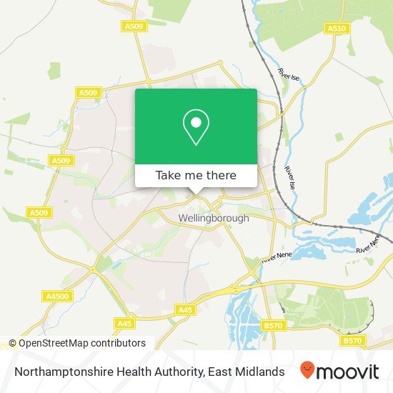 Northamptonshire Health Authority map