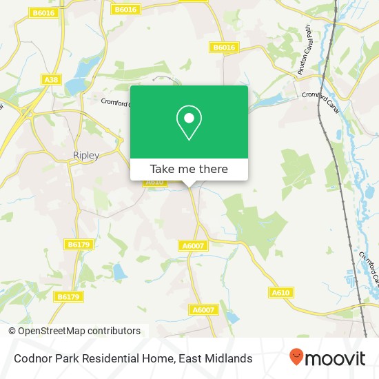 Codnor Park Residential Home map