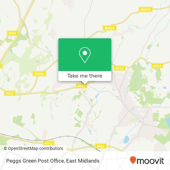Peggs Green Post Office map
