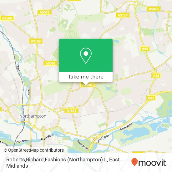 Roberts,Richard,Fashions (Northampton) L map