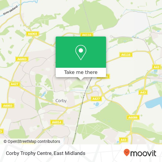 Corby Trophy Centre map