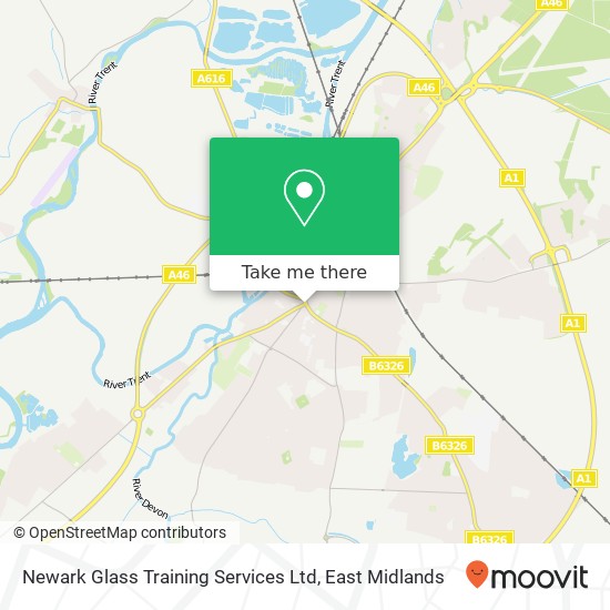 Newark Glass Training Services Ltd map