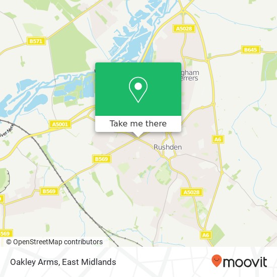 Oakley Arms map