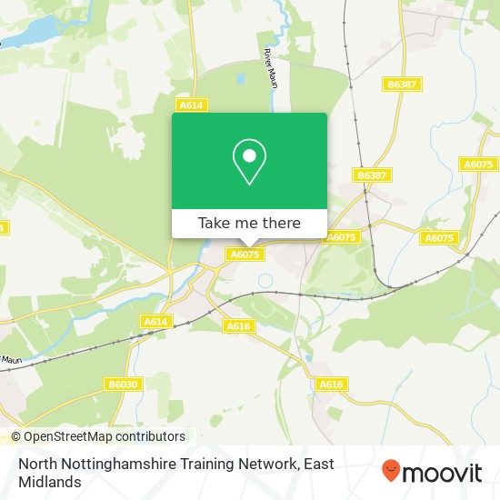 North Nottinghamshire Training Network map