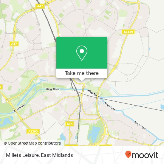 Millets Leisure map
