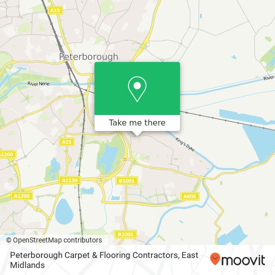 Peterborough Carpet & Flooring Contractors map