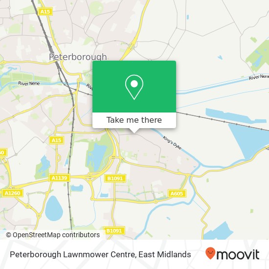 Peterborough Lawnmower Centre map