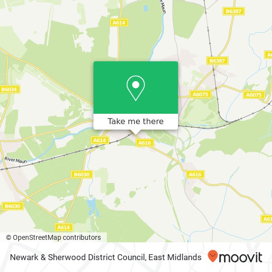 Newark & Sherwood District Council map