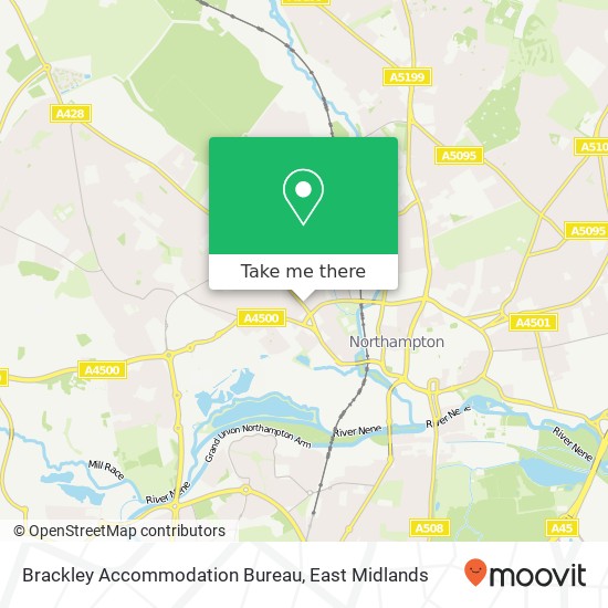 Brackley Accommodation Bureau map