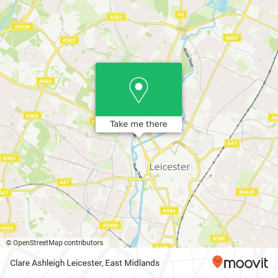 Clare Ashleigh Leicester map