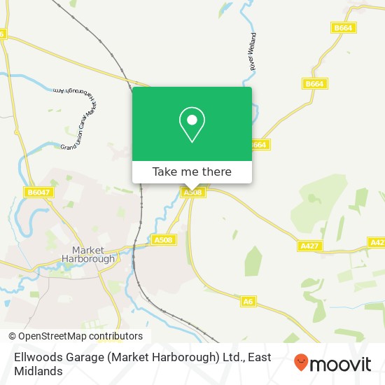 Ellwoods Garage (Market Harborough) Ltd. map