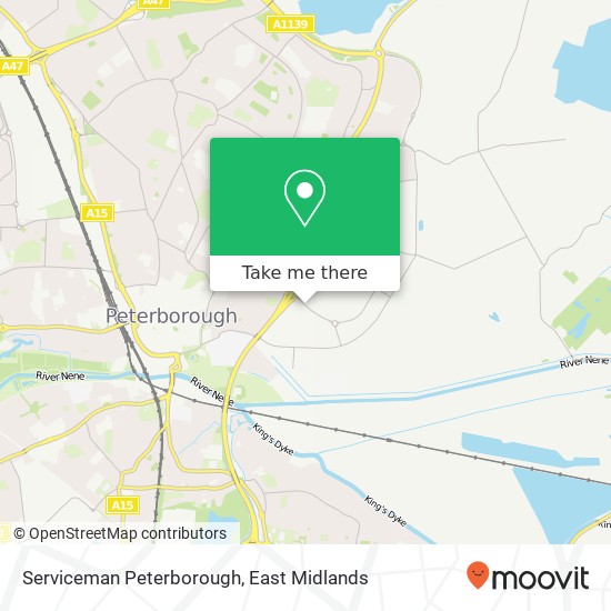 Serviceman Peterborough map