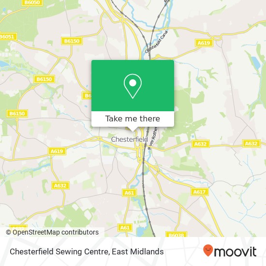 Chesterfield Sewing Centre map