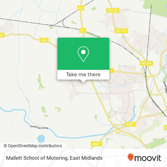 Mallett School of Motoring map