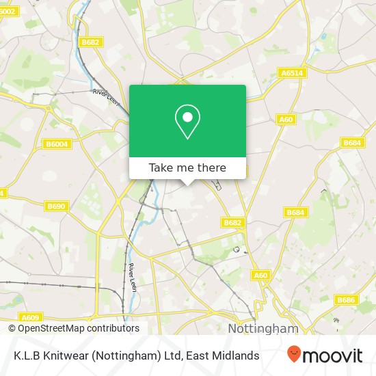 K.L.B Knitwear (Nottingham) Ltd map