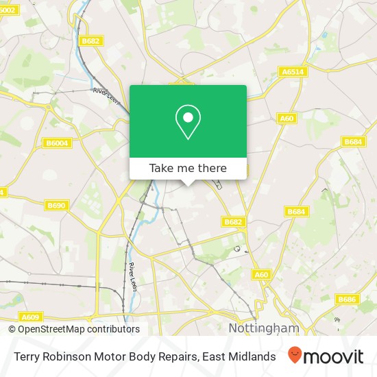 Terry Robinson Motor Body Repairs map