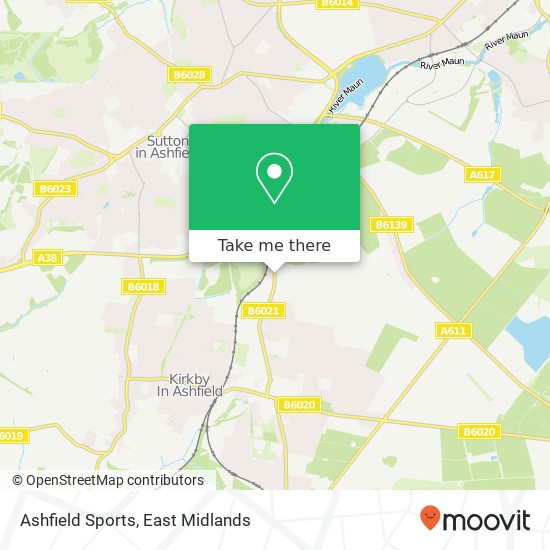 Ashfield Sports map