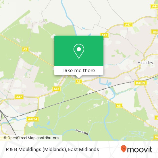 R & B Mouldings (Midlands) map