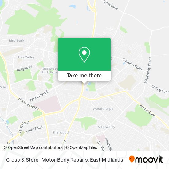 Cross & Storer Motor Body Repairs map
