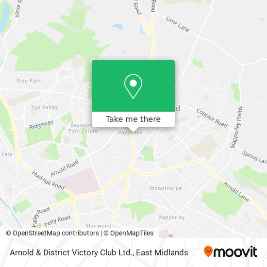 Arnold & District Victory Club Ltd. map