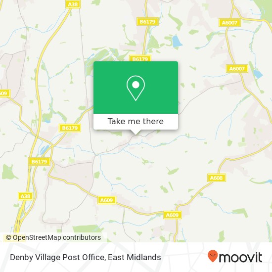 Denby Village Post Office map