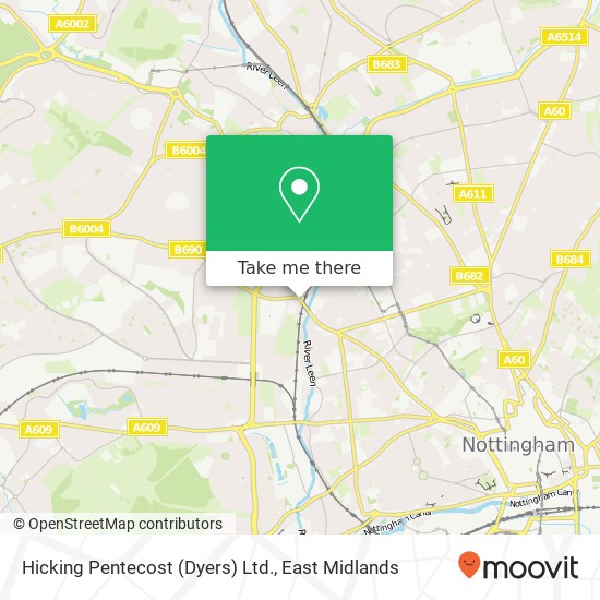 Hicking Pentecost (Dyers) Ltd. map