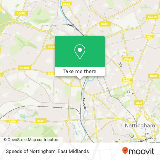 Speeds of Nottingham map