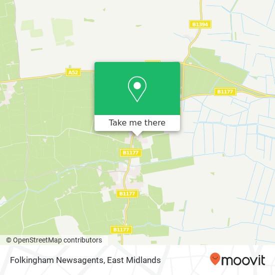 Folkingham Newsagents map