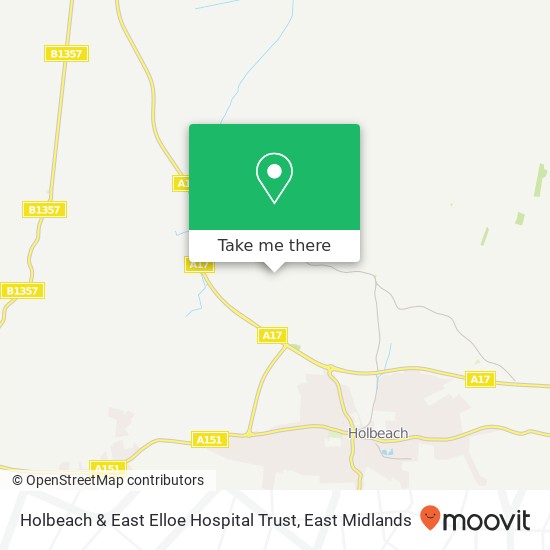 Holbeach & East Elloe Hospital Trust map