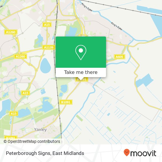 Peterborough Signs map
