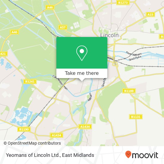 Yeomans of Lincoln Ltd. map