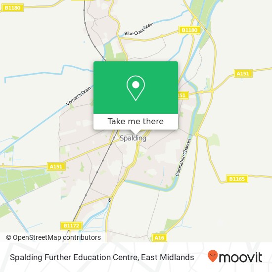 Spalding Further Education Centre map