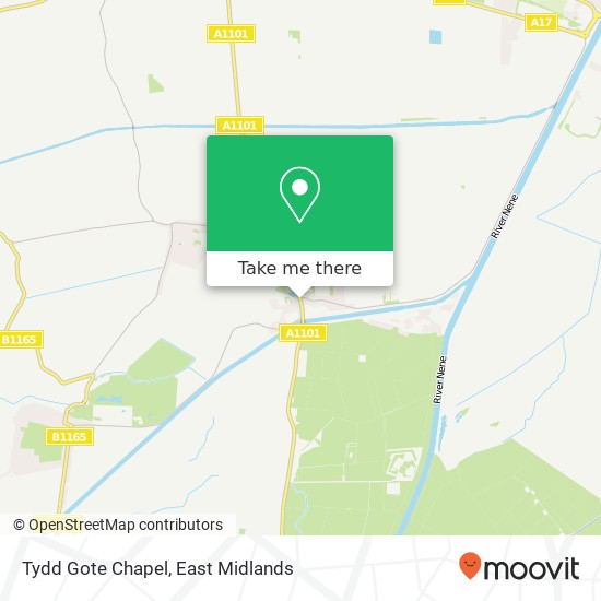 Tydd Gote Chapel map