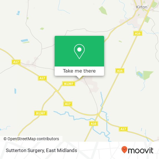 Sutterton Surgery map