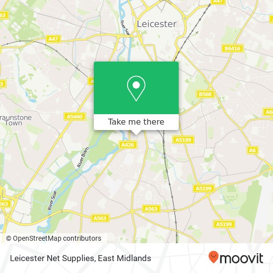 Leicester Net Supplies map