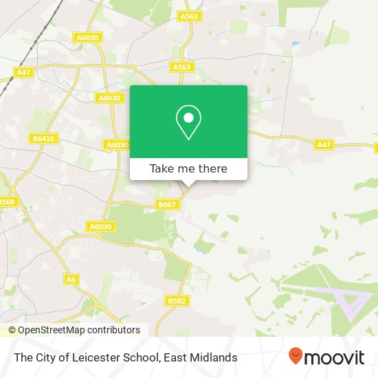 The City of Leicester School map