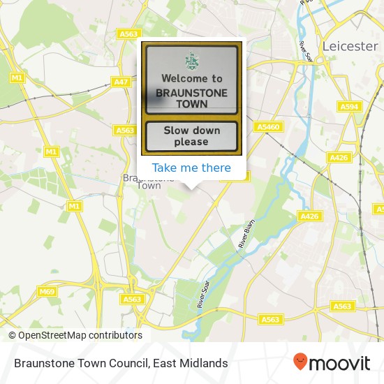 Braunstone Town Council map