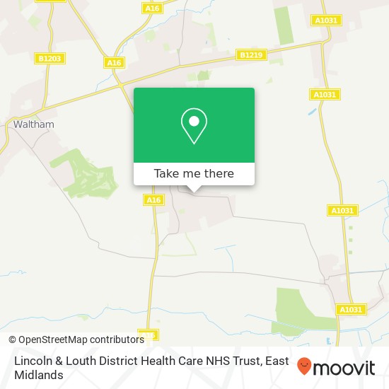 Lincoln & Louth District Health Care NHS Trust map