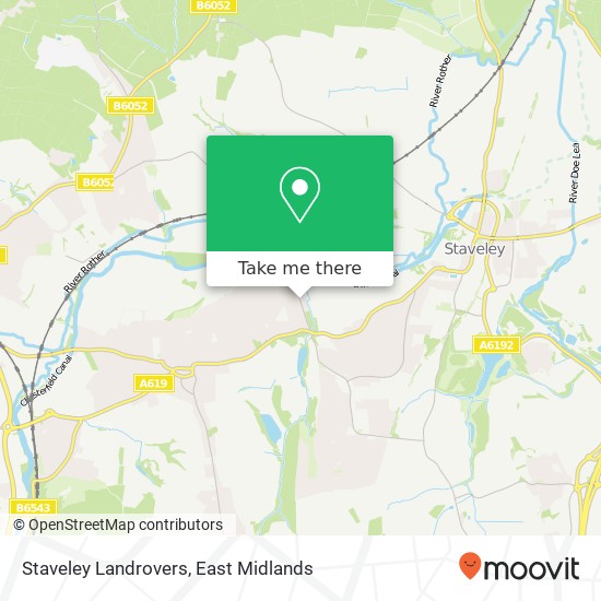 Staveley Landrovers map