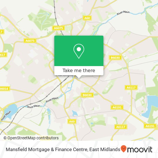 Mansfield Mortgage & Finance Centre map