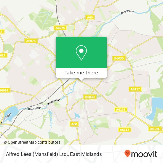 Alfred Lees (Mansfield) Ltd. map